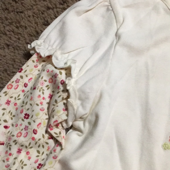 Vintage Gymboree Primrose Cream embroidered floral top sz 9 - Picture 4 of 9